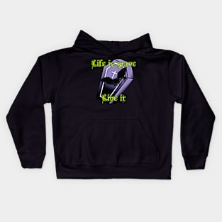 Life is grave Kids Hoodie